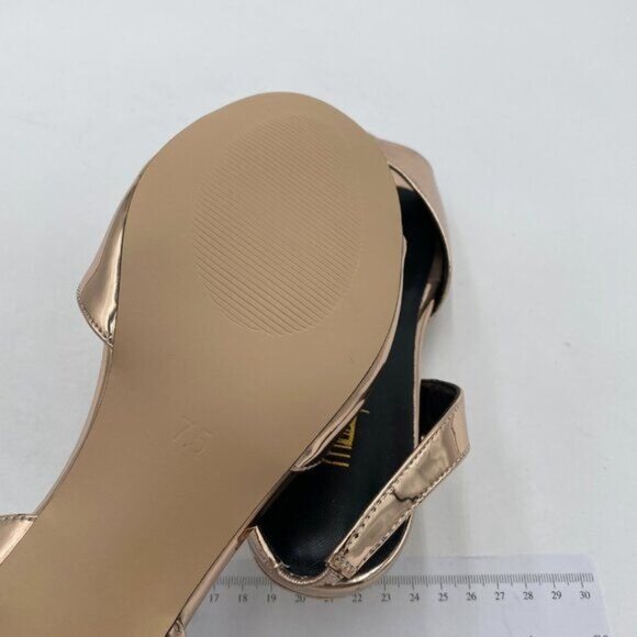 Women Comfy Slingback Kitten Low Heels Elegant Peep Toe Single Strap Sandals - Picture 6 of 8